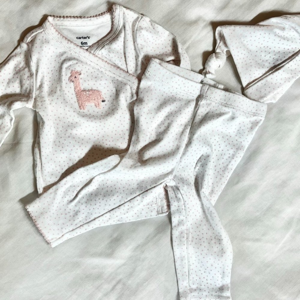 Pink Polka Dot Llama Outfit